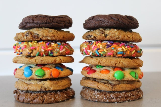 Fresh baked shop cookies