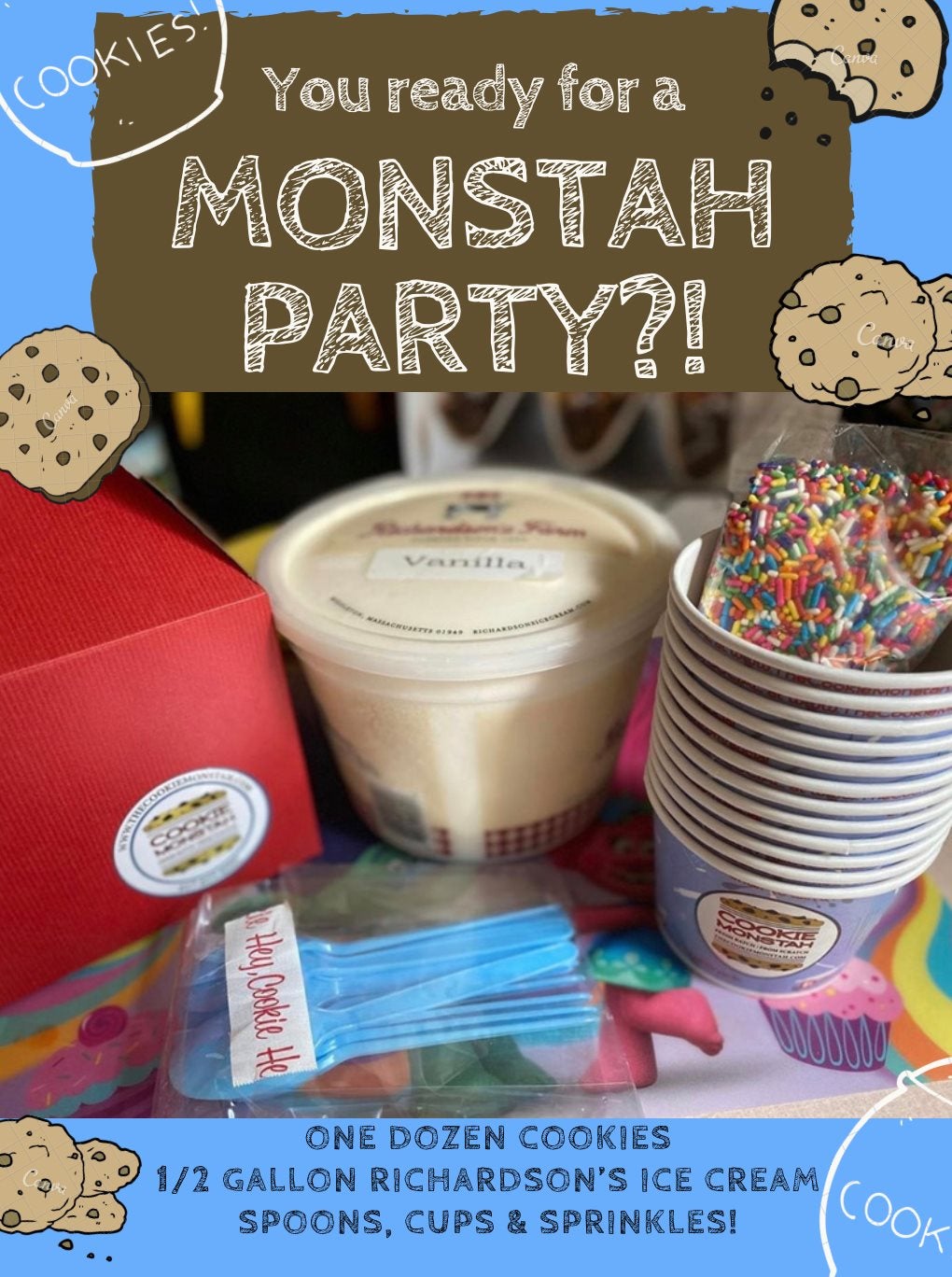 Monstah Party Pack (N) Cookie Monstah Bake Shop